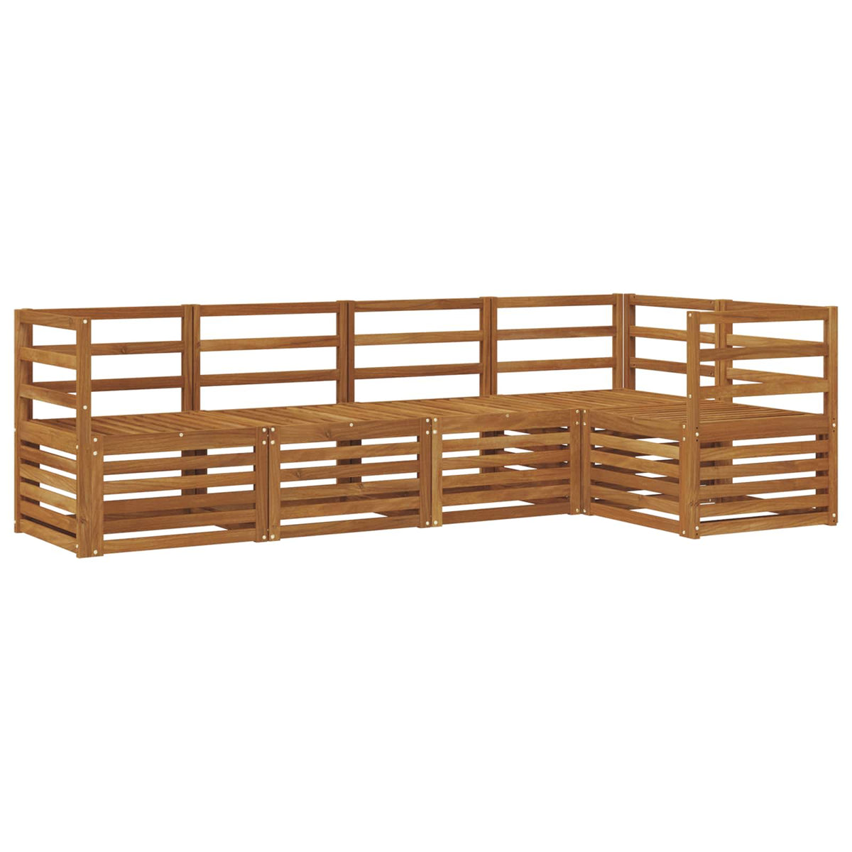 vidaXL Sofa-Sets 5 pcs Naturel Massief Acaciahout