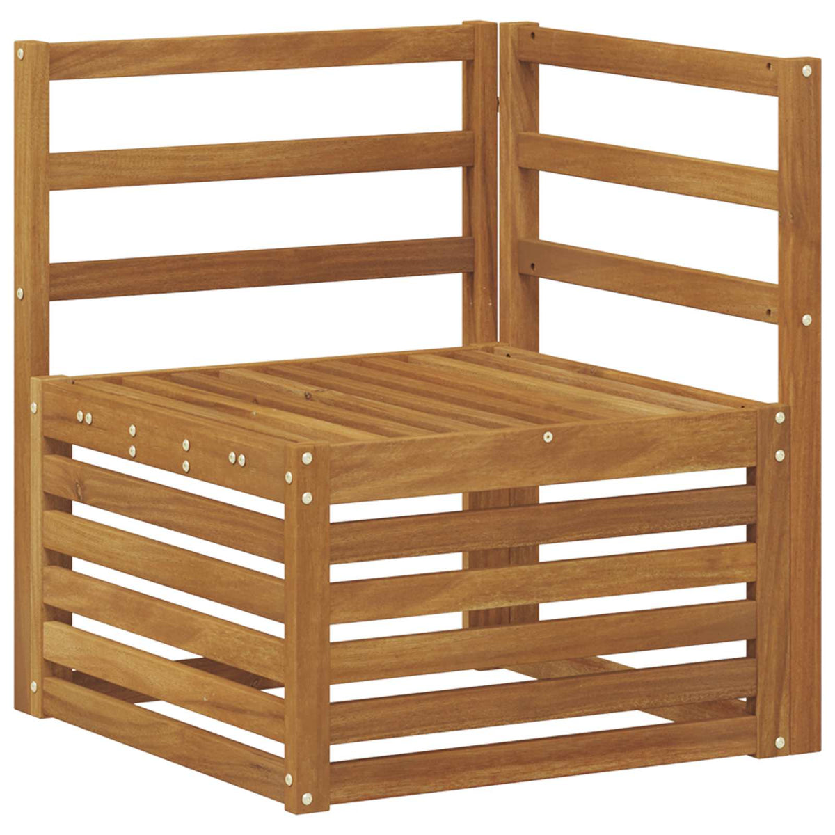 vidaXL Sofa-Sets 9 pcs Natuurlijk en Crème Massief Acaciahout
