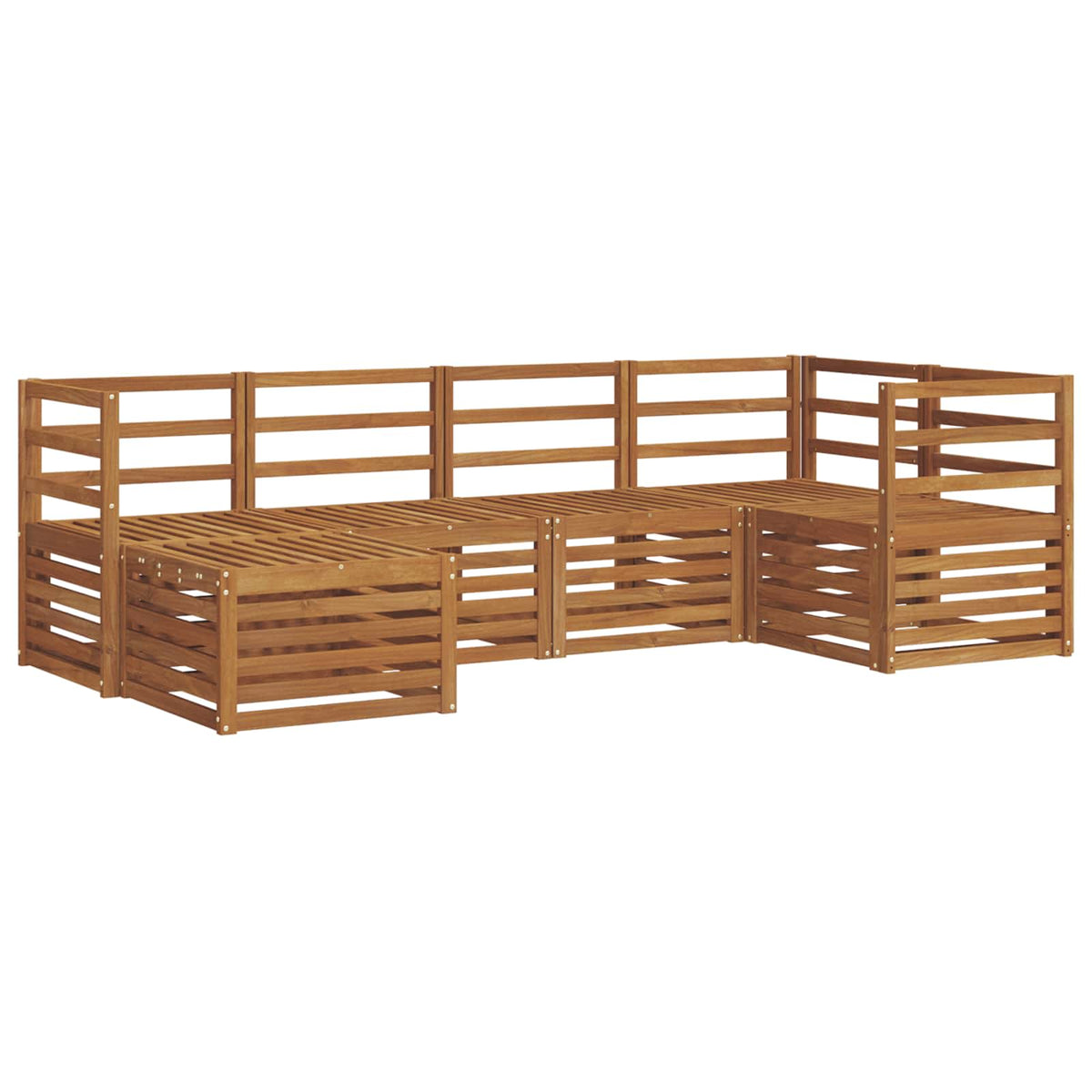 vidaXL Sofa-Sets 6 pcs Naturel Massief Acaciahout