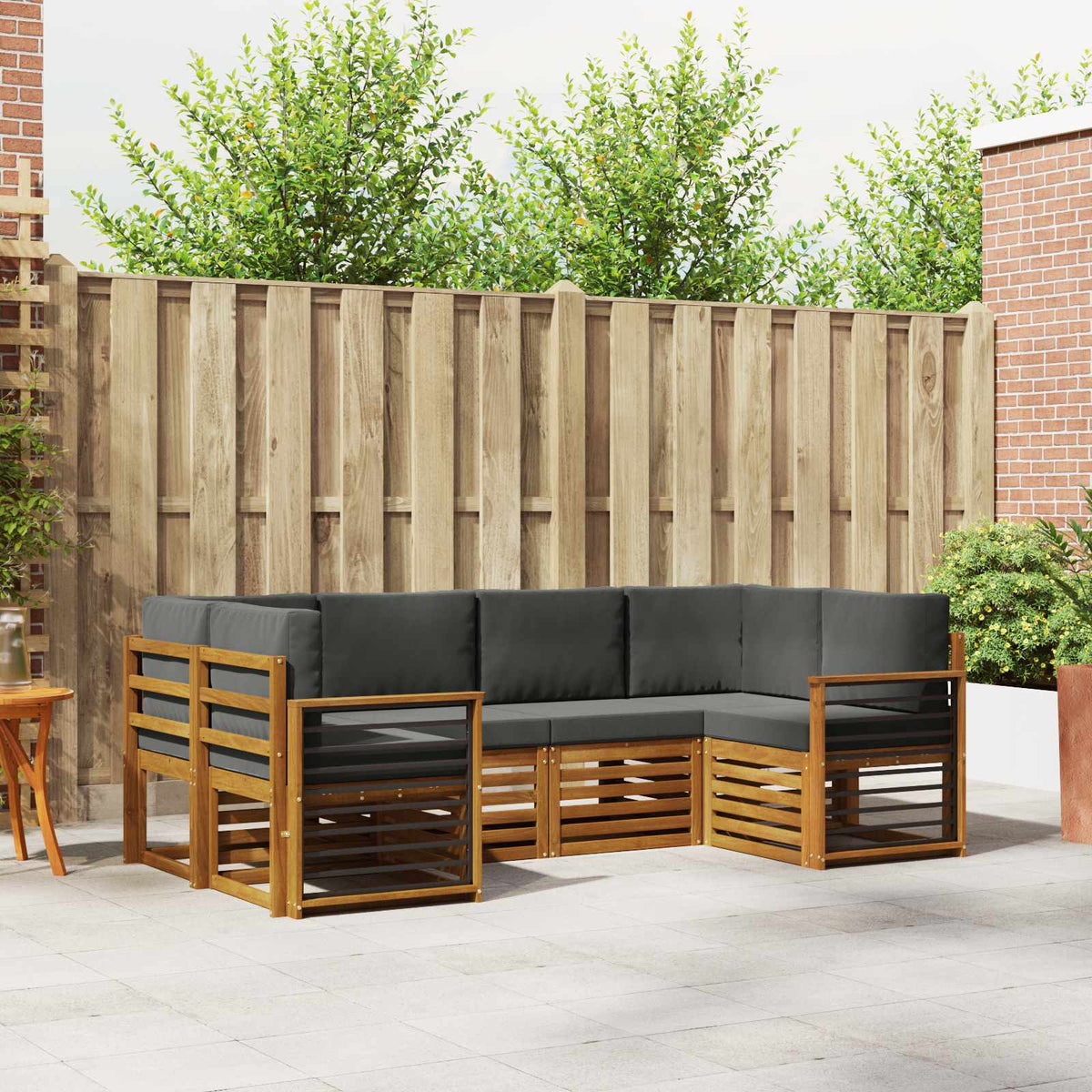 vidaXL Sofa-Sets 6 pcs Naturel Massief Acaciahout