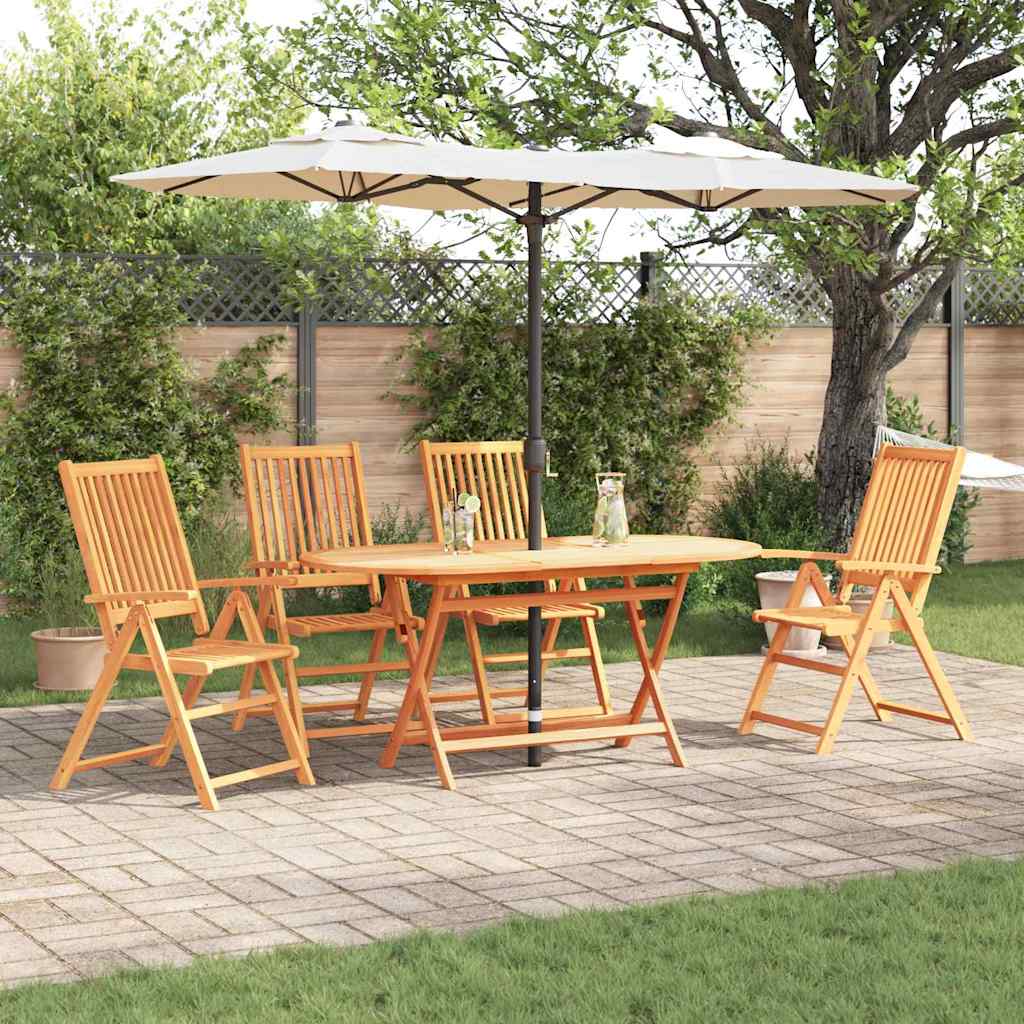 vidaXL Tuin Eetset 5 pcs Bruin Massief acaciahout