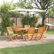 vidaXL Tuin Eetset Vouw 7 pcs Bruin Massief acaciahout
