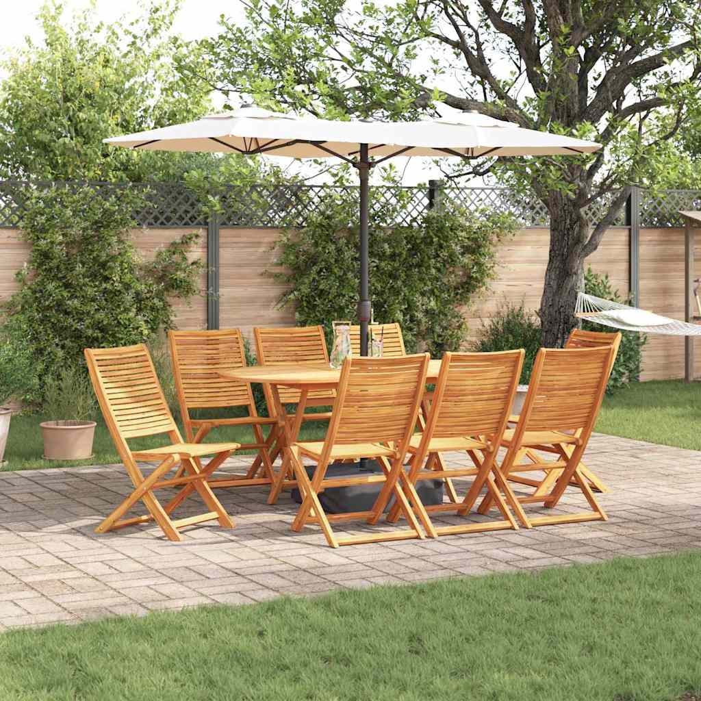 vidaXL Tuin Eetset Vouw 7 pcs Bruin Massief acaciahout