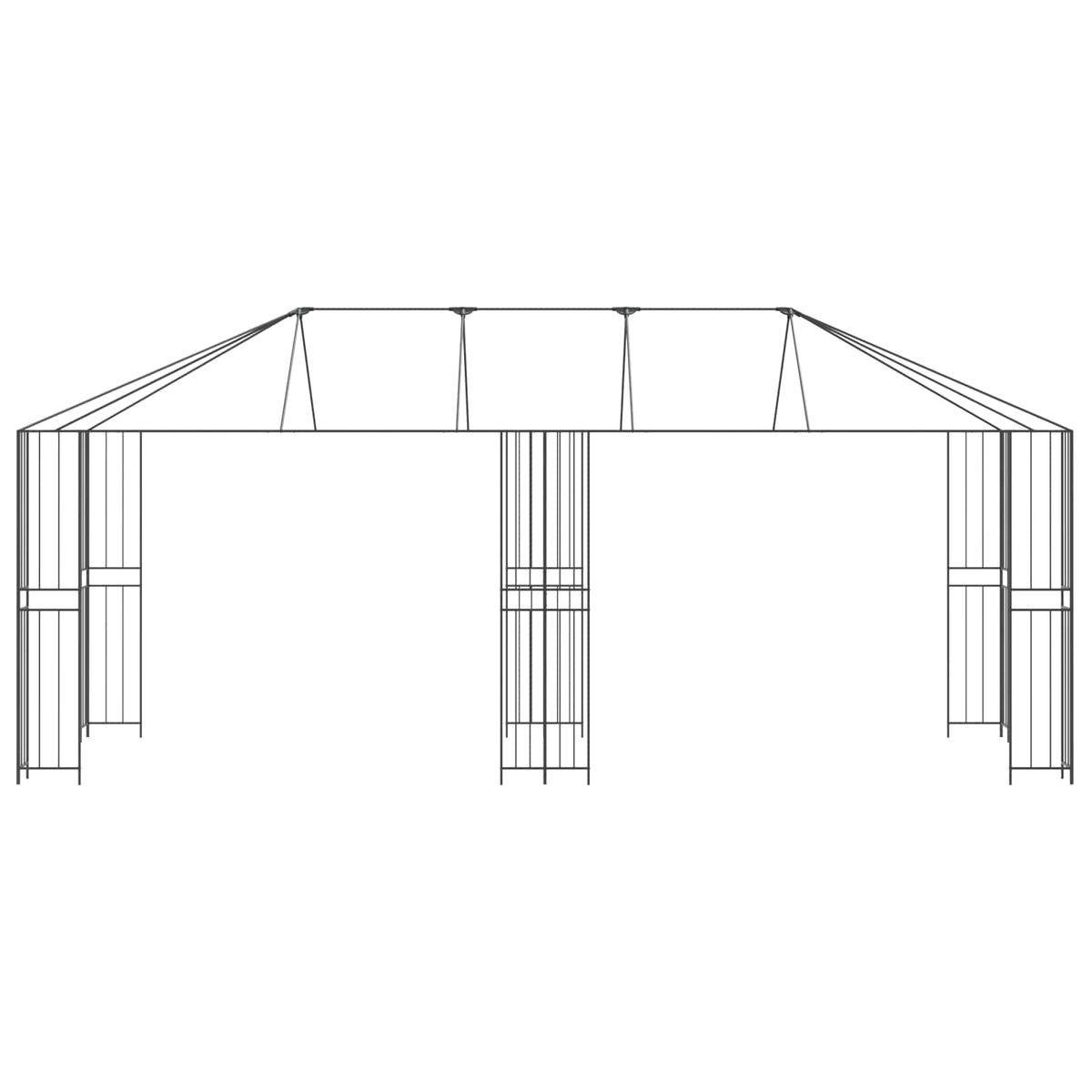 vidaXL Gazebo Frame 6 x 3 m Zwart Staal