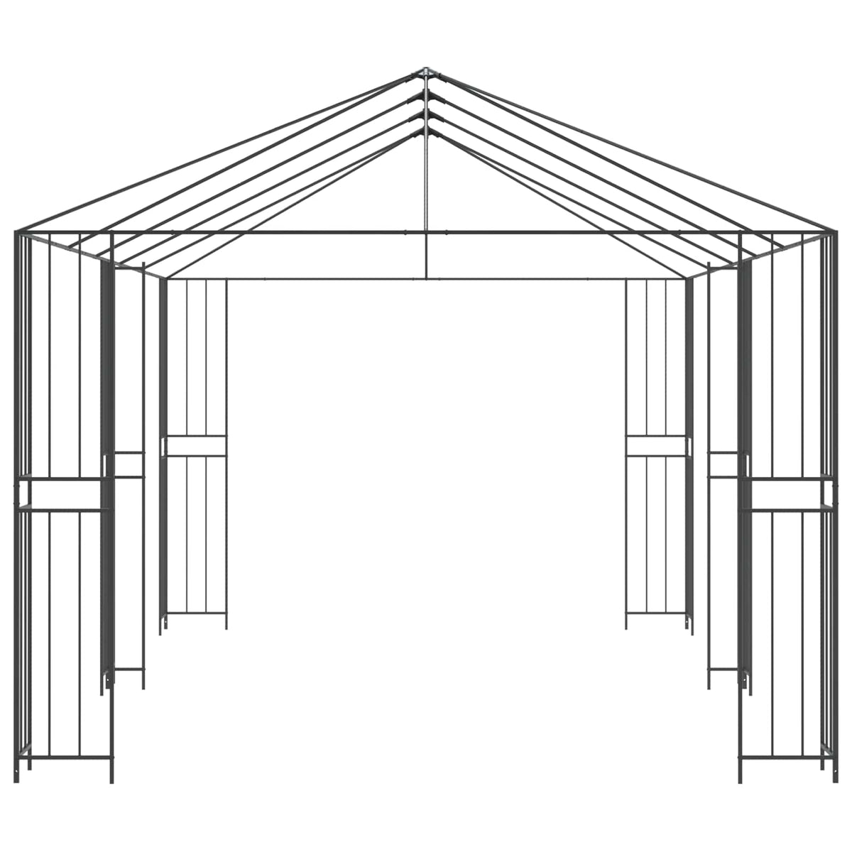 vidaXL Gazebo Frame 6 x 3 m Zwart Staal