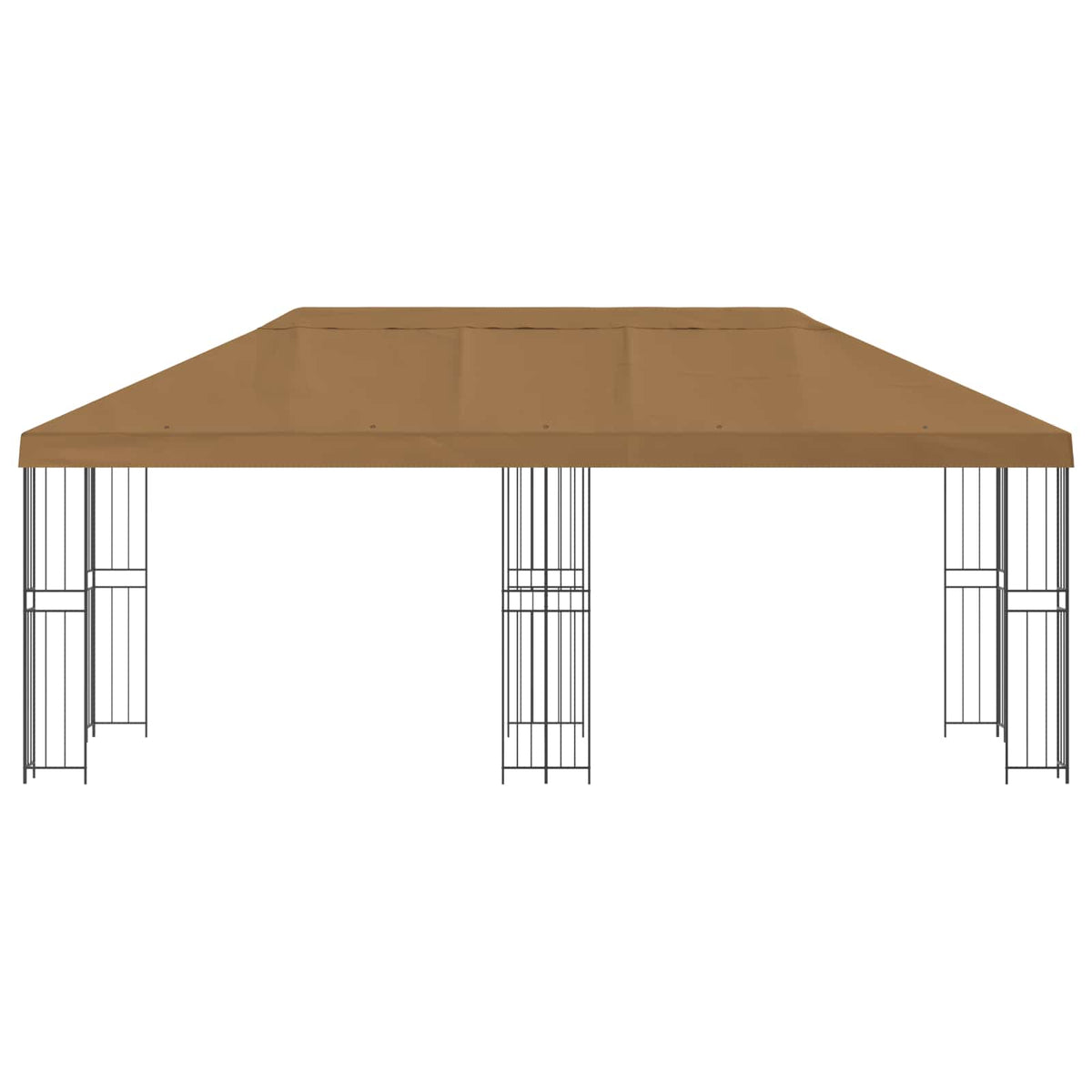 vidaXL Paviljoen met zijwanden 6 x 3 m Beige Polyester en staal 190