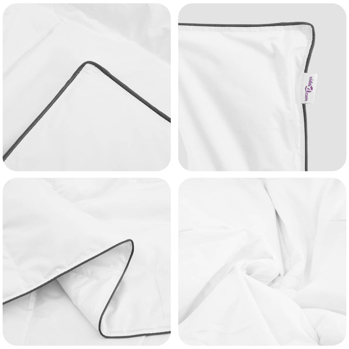 vidaXL Dekbedovertrek Set met kussen 2 pcs Wit 135 x 200 cm Dons