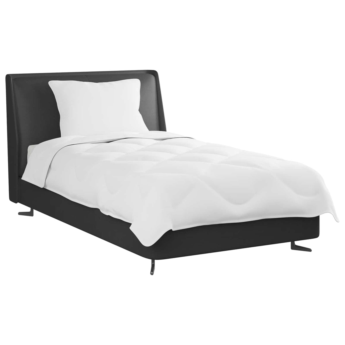 vidaXL Dekbedovertrek Set met kussen 2 pcs Wit 135 x 200 cm Microvezel