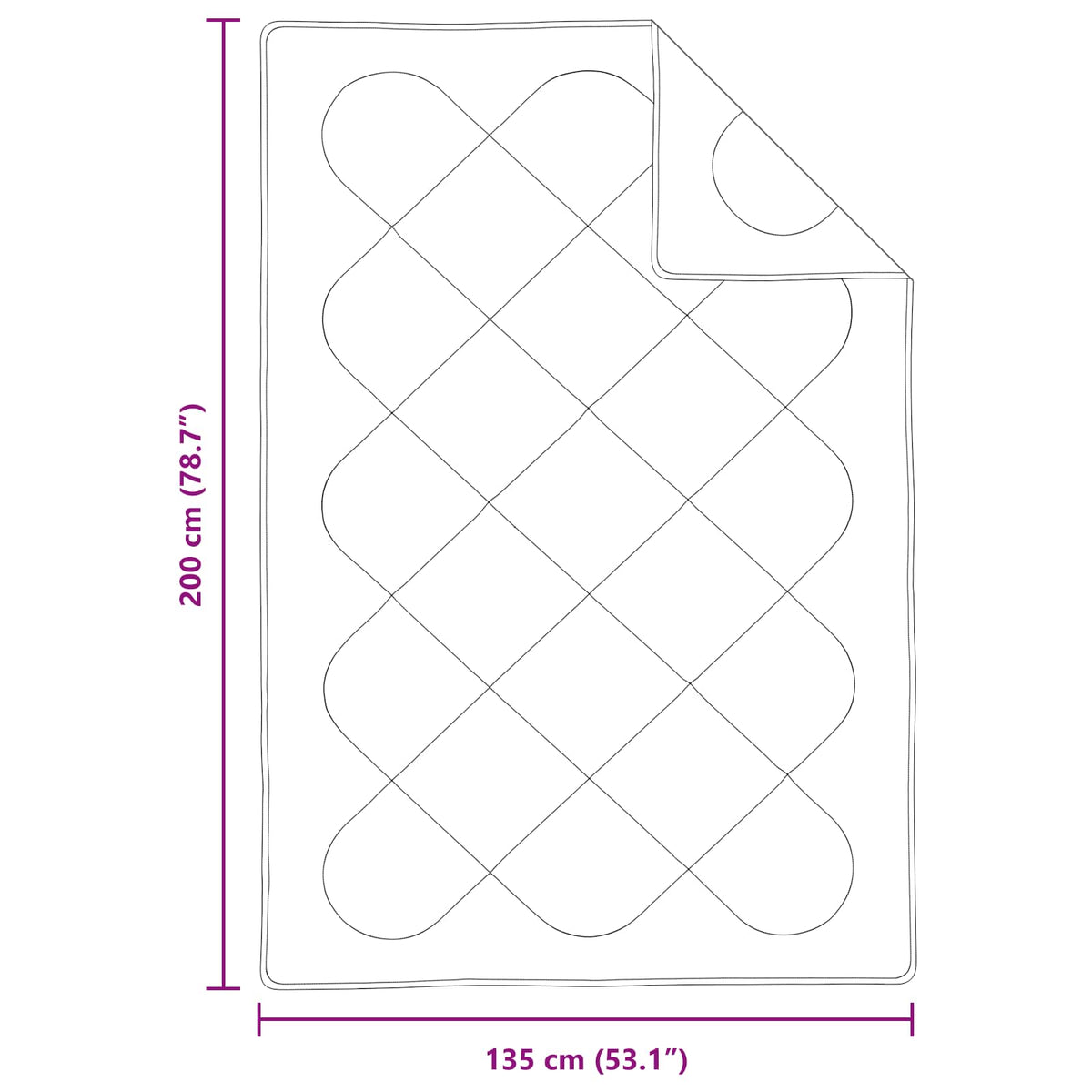 vidaXL All-season dekbed met kussen Wit 135 x 200 cm Microfibre