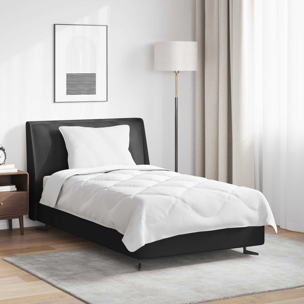 vidaXL All-season dekbed met kussen Wit 135 x 200 cm Microfibre