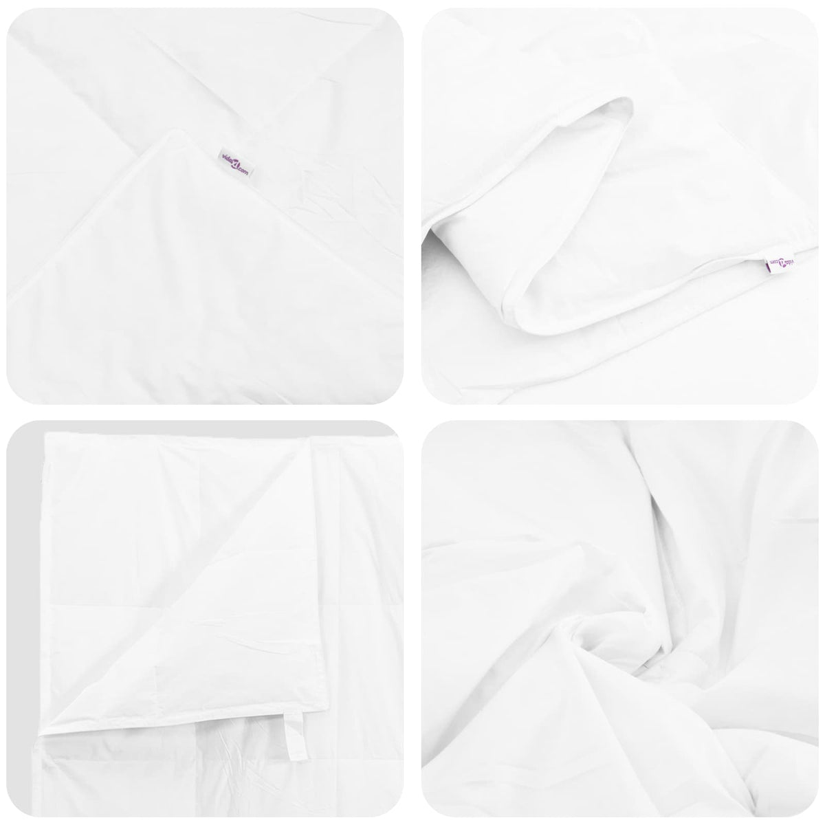 vidaXL Dekbed met kussen 3 pcs Wit Dons