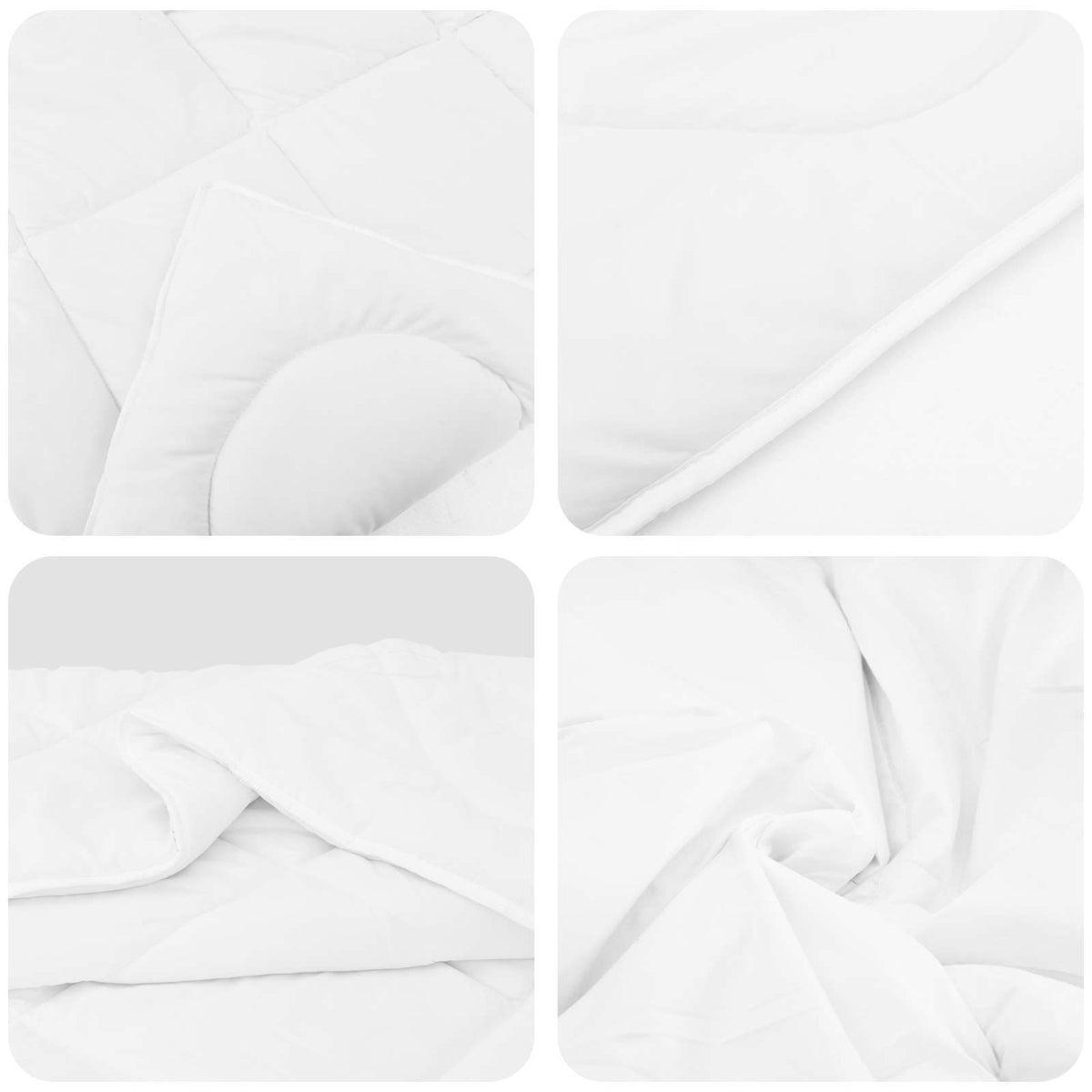 vidaXL Winter Dekbed met kussen 3 pcs Wit 200 x 200 cm Microfibre