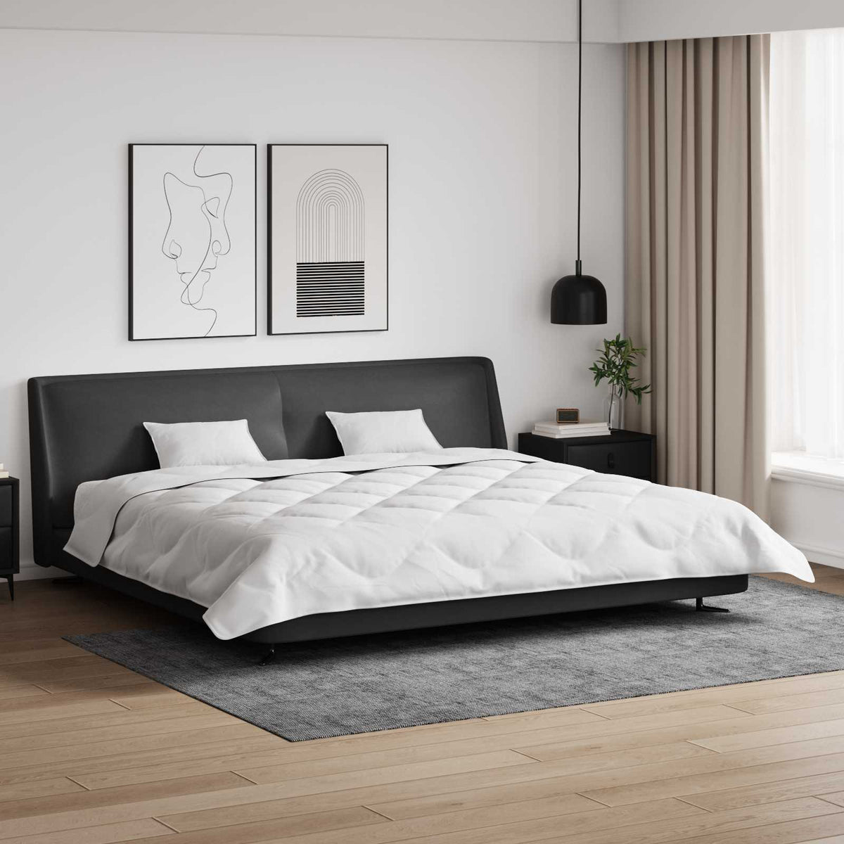 vidaXL Winter Dekbed met kussen 3 pcs Wit 200 x 200 cm Microfibre