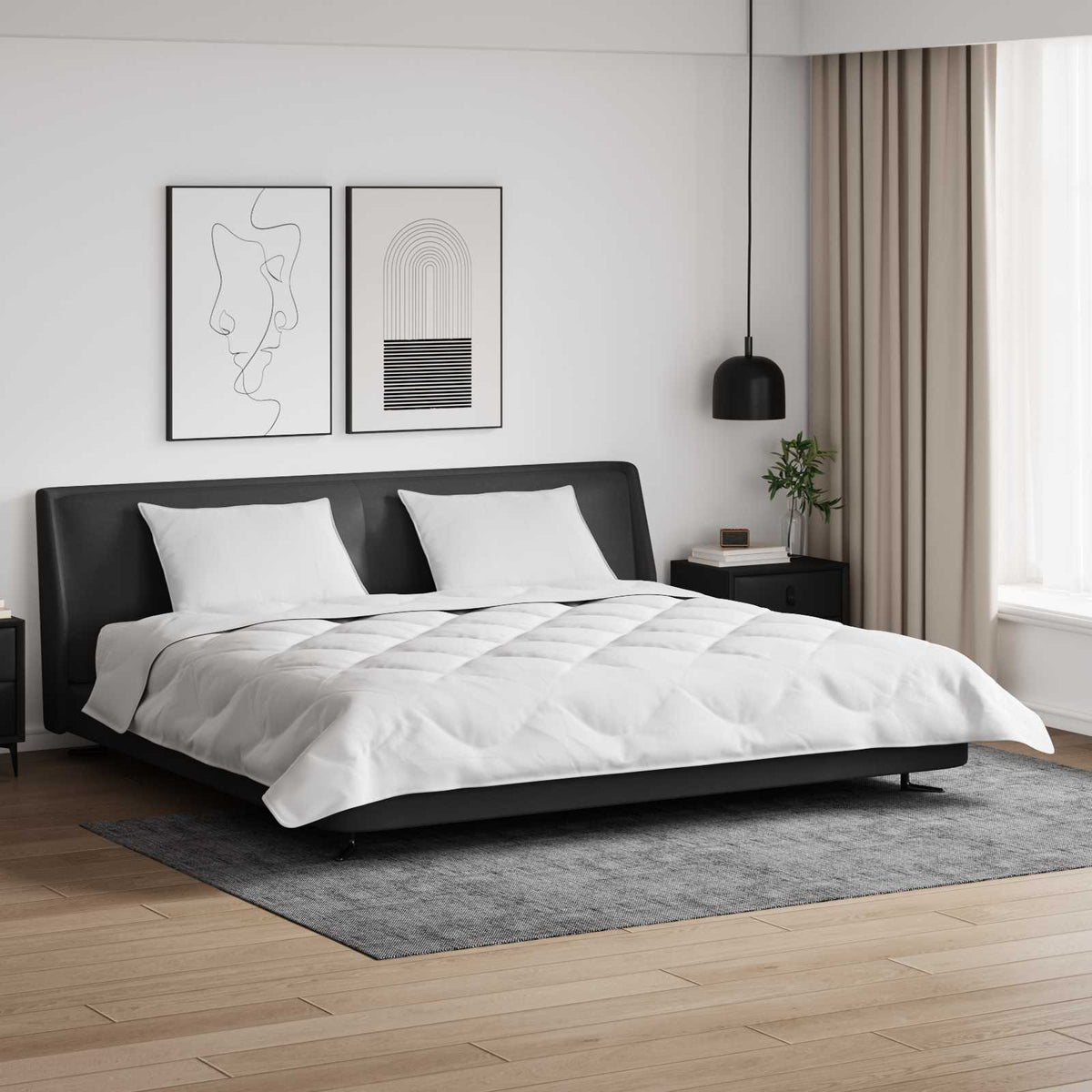 vidaXL Winter Dekbed met kussen 3 pcs Wit 200 x 200 cm Microfibre