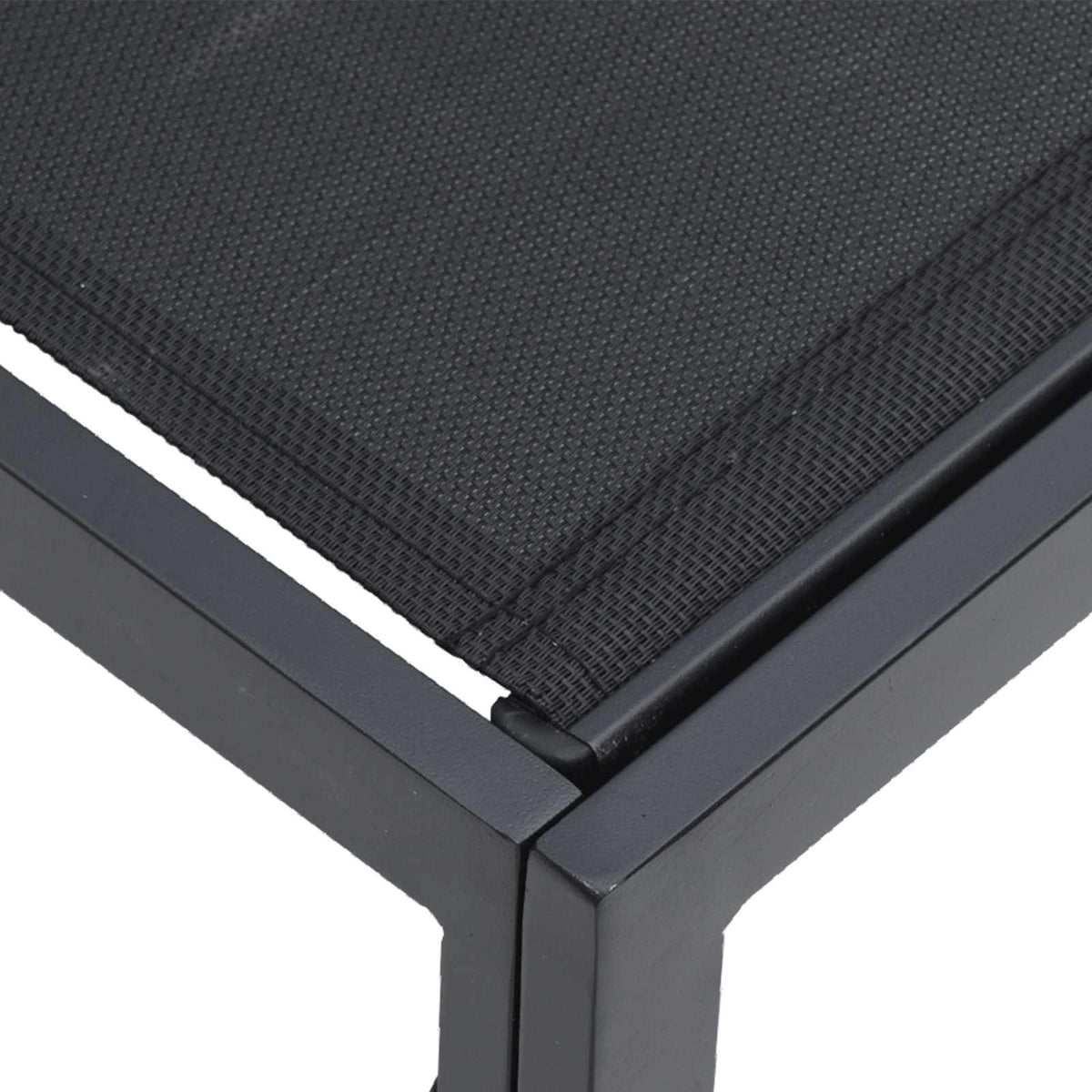 Tuin Sofa Set met kussen 9 pcs Zwart Aluminium