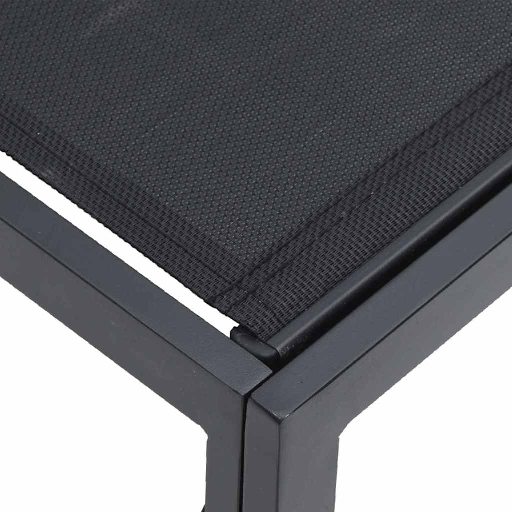 vidaXL Tuin Sofa Set met kussen 12 pcs Zwart Aluminium