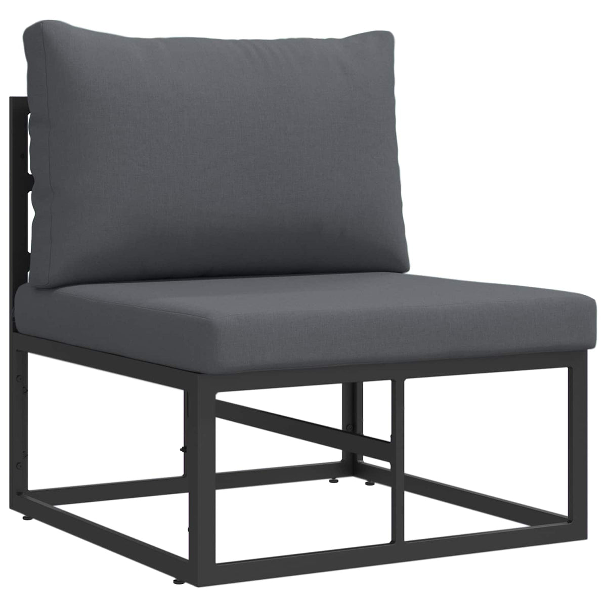 vidaXL Tuin Sofa Set met kussen 13 pcs Zwart Aluminium