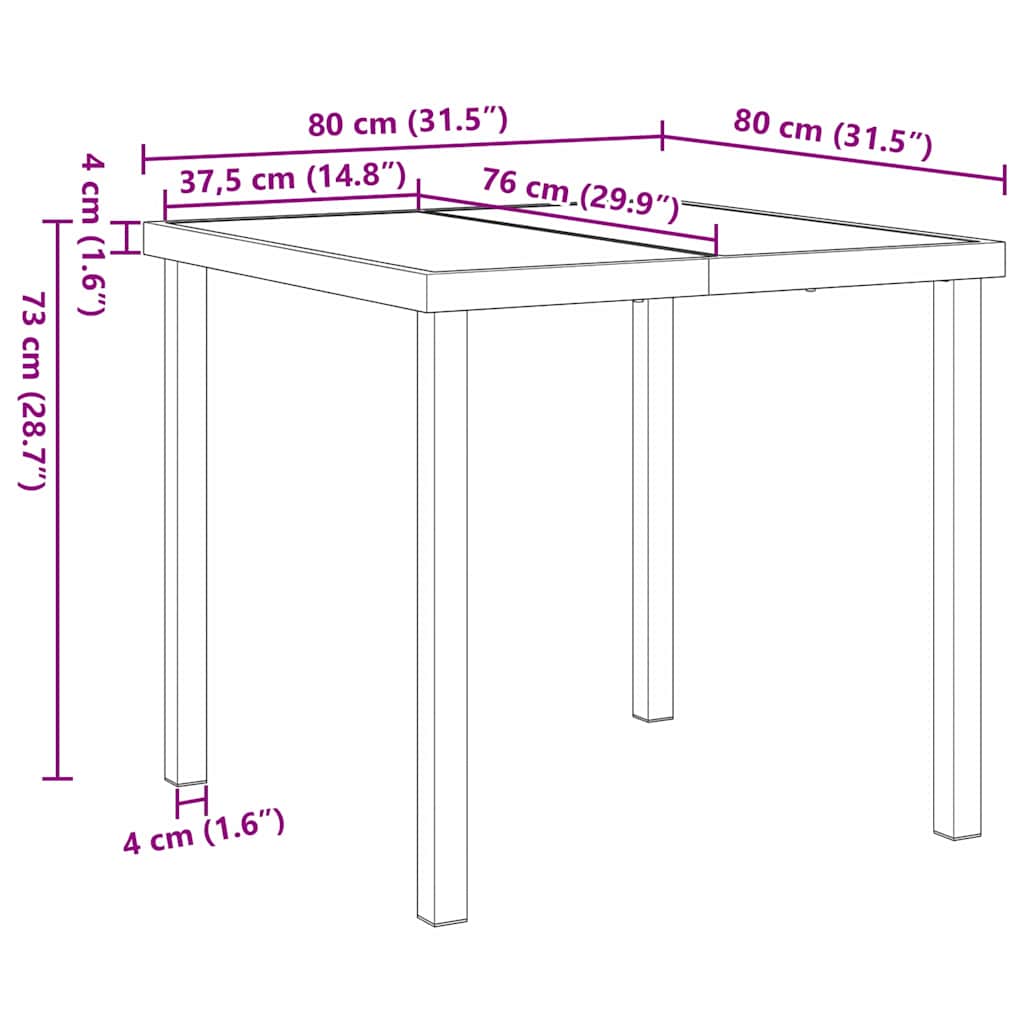 vidaXL Tuin eettafelset met kussen 5 pcs Grijs poly rattan
