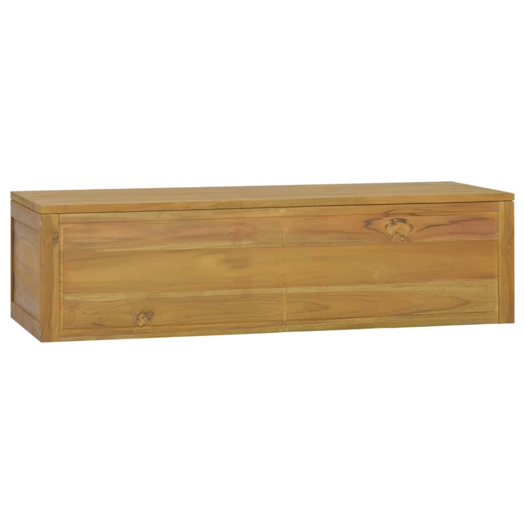 vidaXL Badkamerwandkast 110x45x30 cm massief teakhout - Aashly