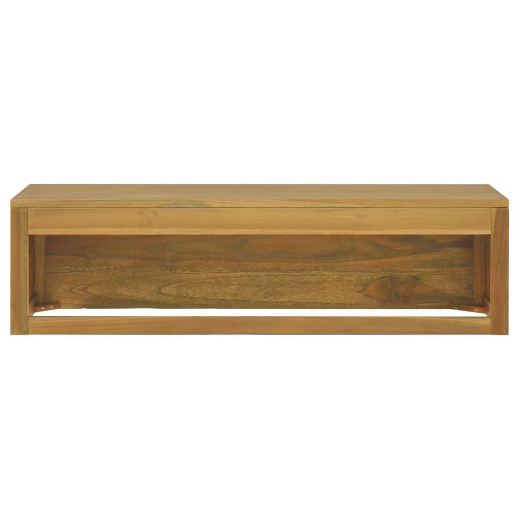 vidaXL Badkamerwandkast 110x45x30 cm massief teakhout - Aashly