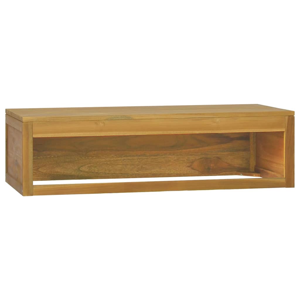 vidaXL Badkamerwandkast 110x45x30 cm massief teakhout - Aashly