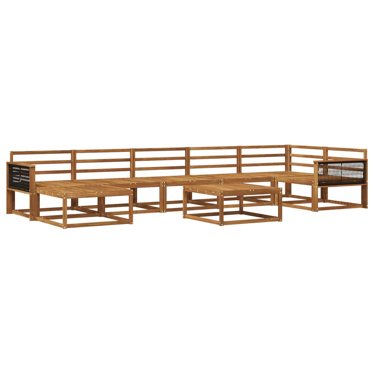 vidaXL Buiten bankenset 8 pcs Naturel Massief Acaciahout