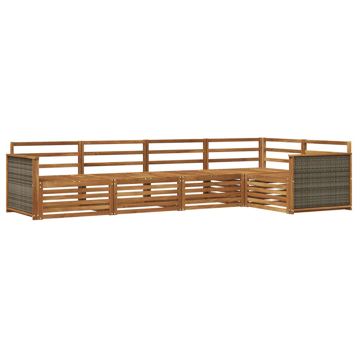 vidaXL Buiten bankenset 5 pcs Naturel Massief Acaciahout