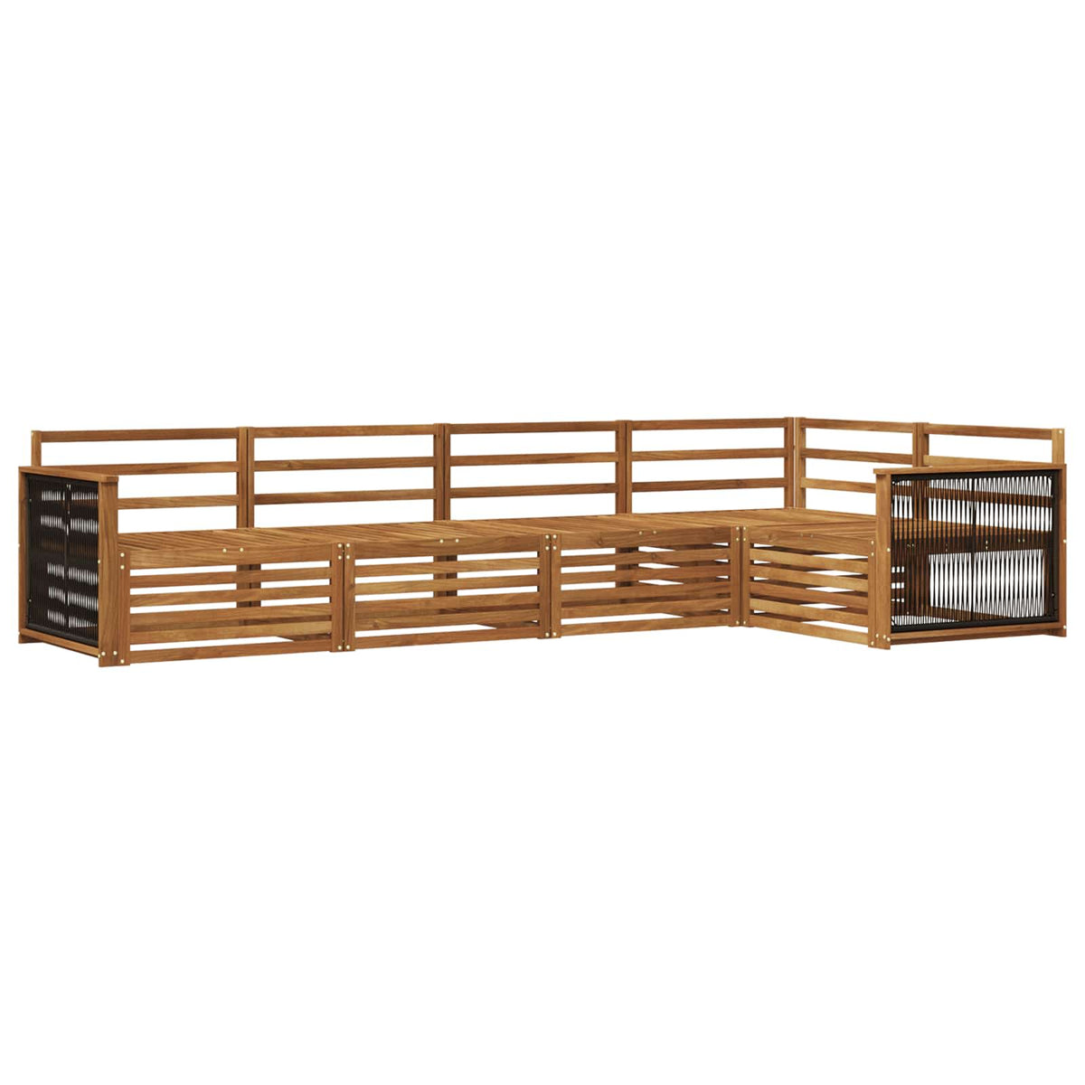 vidaXL Buiten bankenset 5 pcs Naturel Massief Acaciahout
