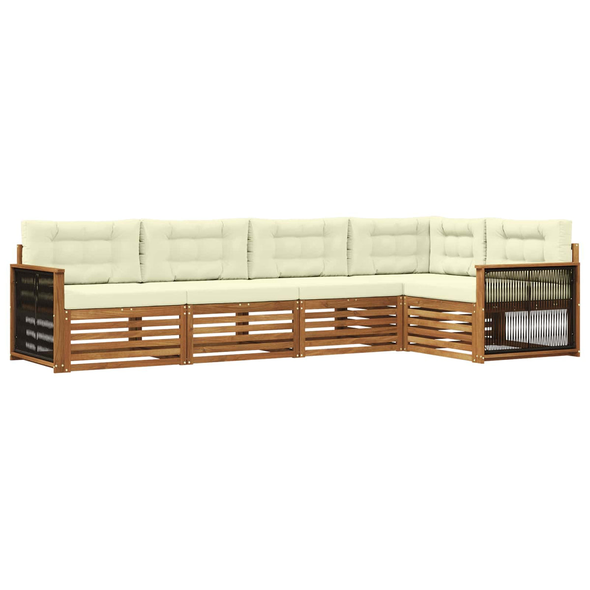 vidaXL Buiten bankenset 5 pcs Naturel Massief Acaciahout