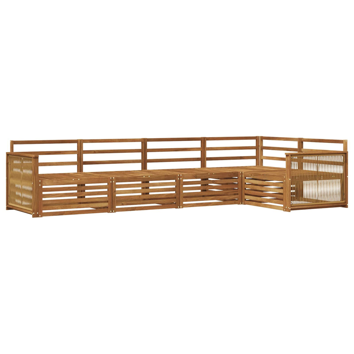 vidaXL Buiten bankenset 5 pcs Naturel Massief Acaciahout