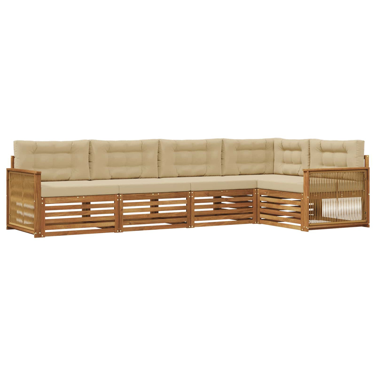 vidaXL Buiten bankenset 5 pcs Naturel Massief Acaciahout