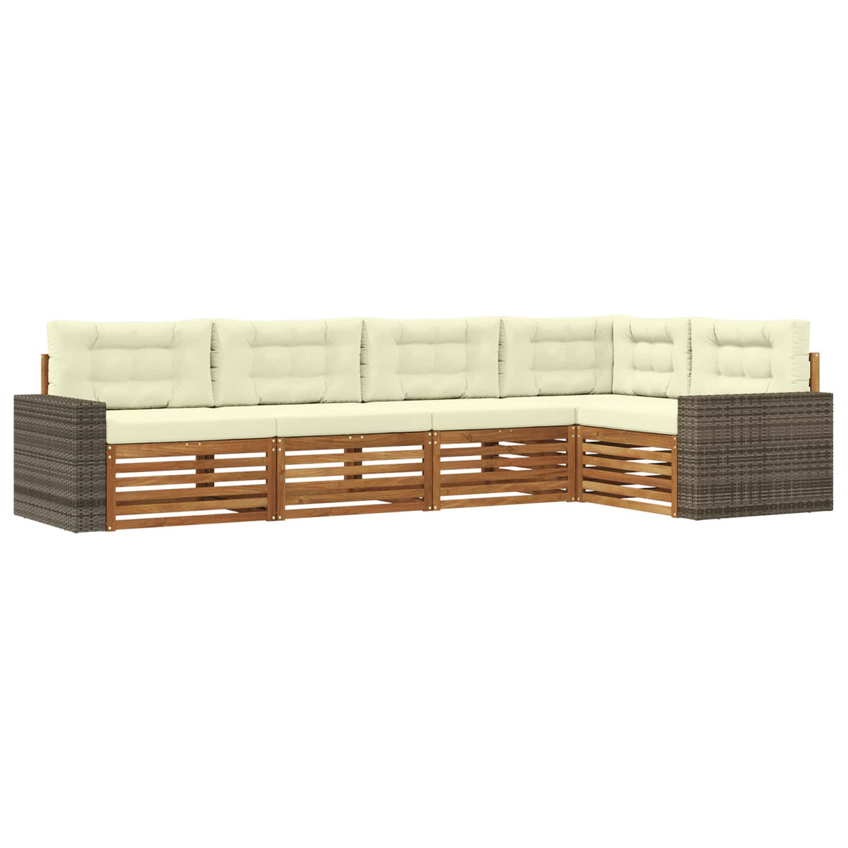 vidaXL Buiten bankenset 5 pcs Naturel Massief Acaciahout