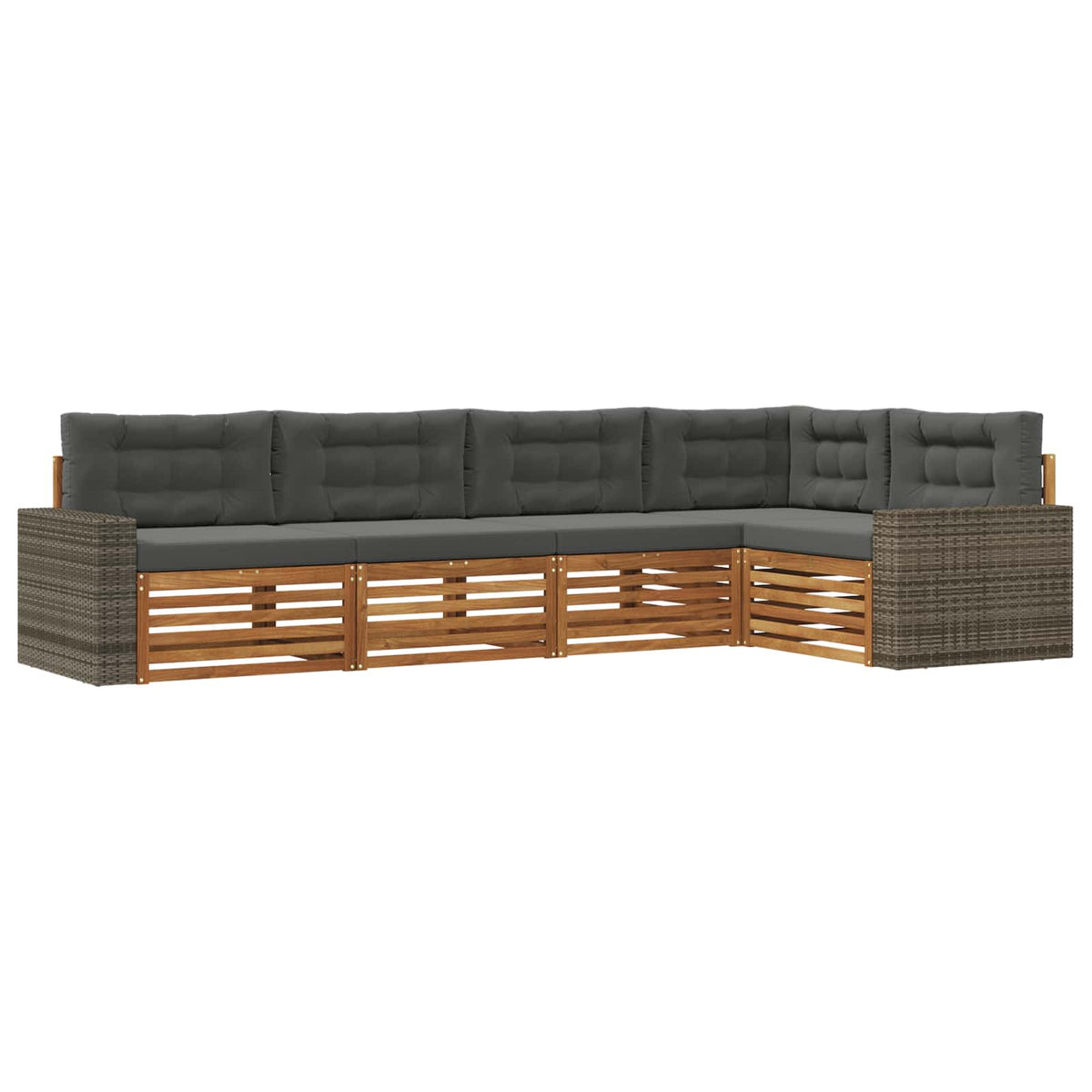 vidaXL Buiten bankenset 5 pcs Naturel Massief Acaciahout