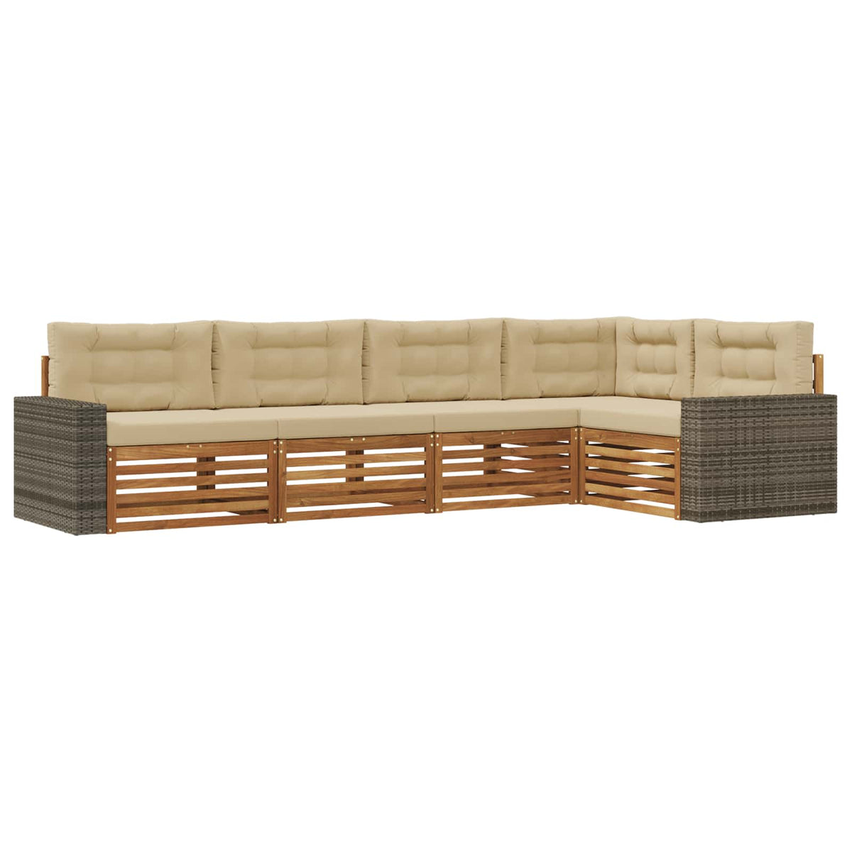 vidaXL Buiten bankenset 5 pcs Naturel Massief Acaciahout