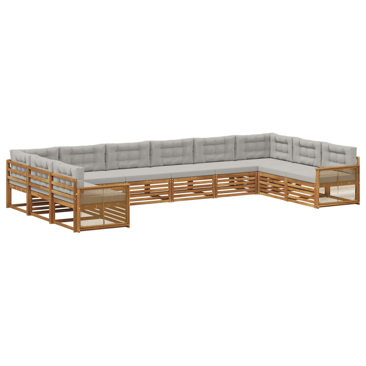 vidaXL Sofa-Sets 10 pcs Naturel Massief Acaciahout