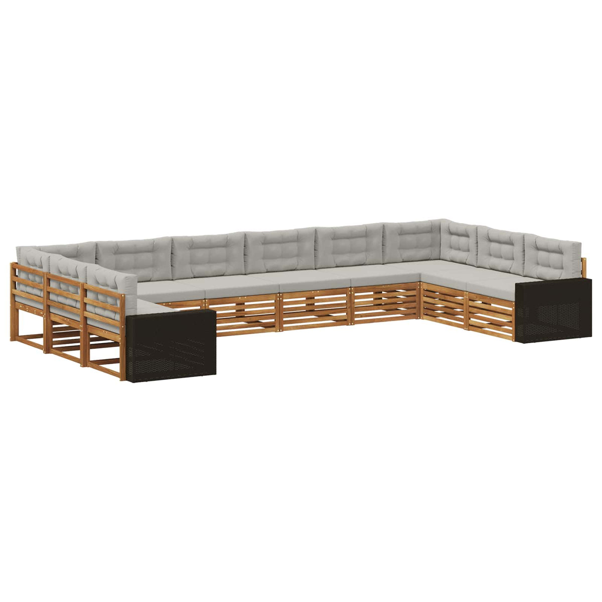vidaXL Sofa-Sets 10 pcs Naturel Massief Acaciahout