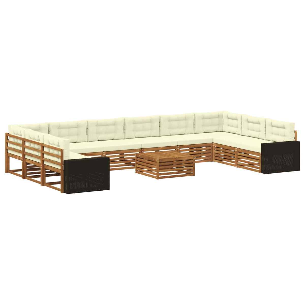 vidaXL Sofa-Sets 11 pcs Naturel Massief Acaciahout