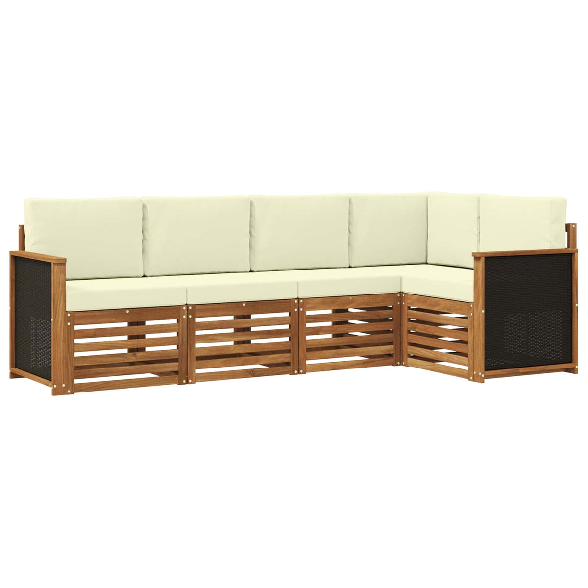 vidaXL Sofa-Sets 5 pcs Naturel Massief Acaciahout