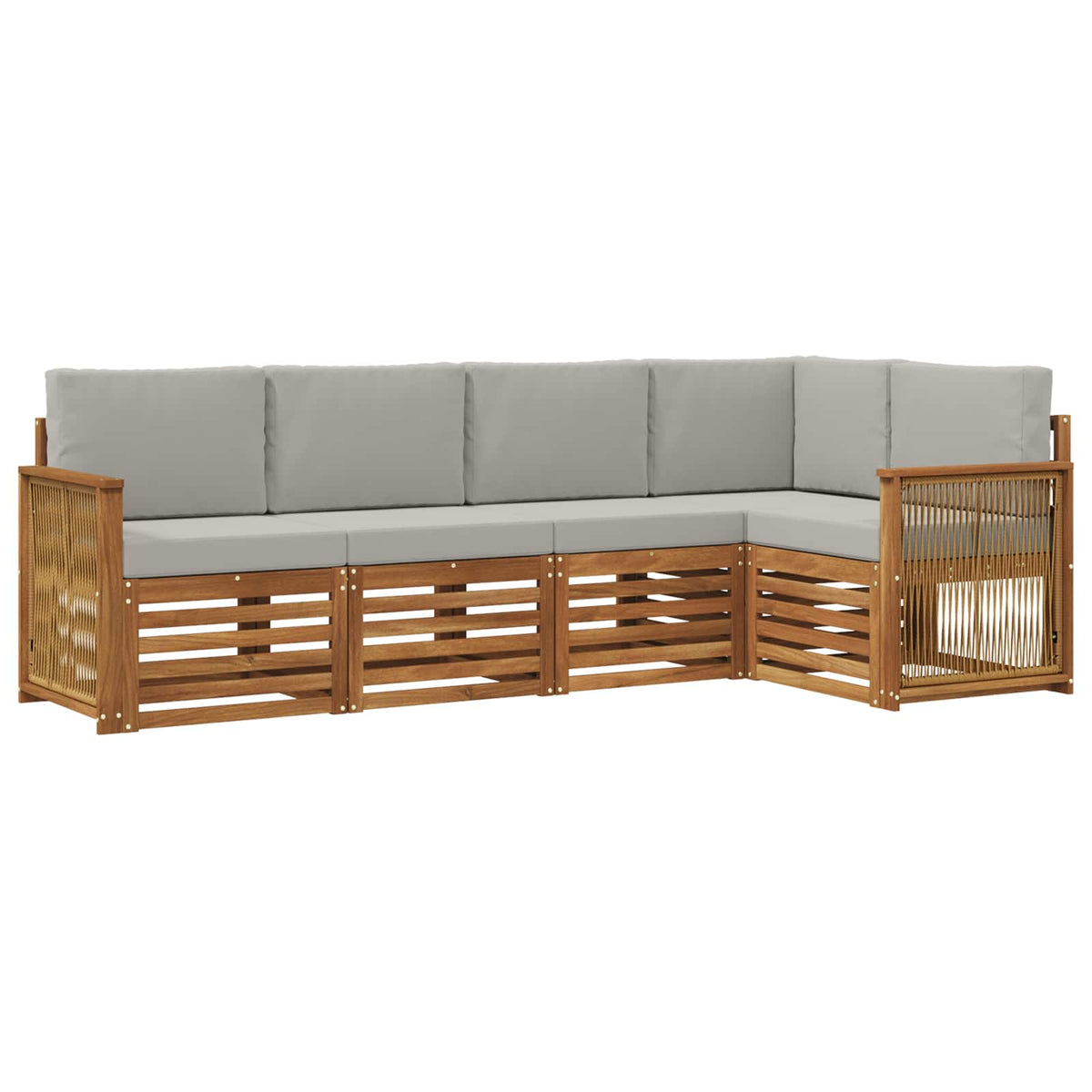 vidaXL Sofa-Sets 5 pcs Naturel Massief Acaciahout
