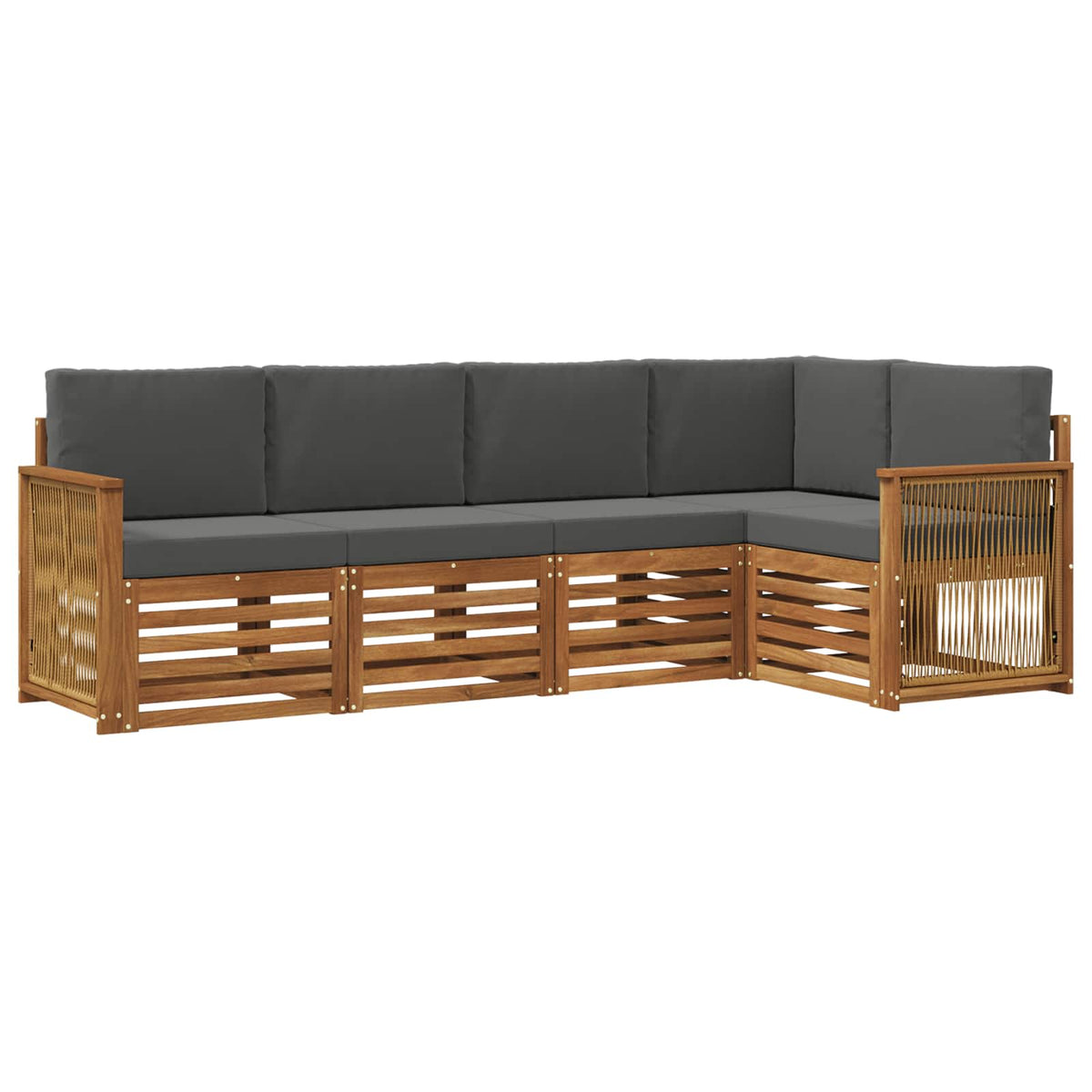 vidaXL Sofa-Sets 5 pcs Naturel Massief Acaciahout