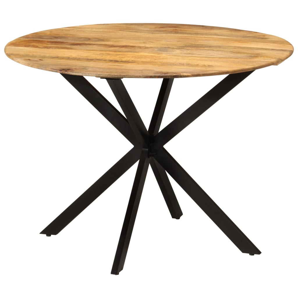 vidaXL Eettafel Ø110x78 cm massief gerecycled hout en staal - Aashly