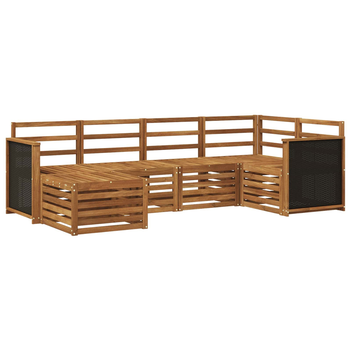 vidaXL Sofa-Sets 6 pcs Naturel Massief Acaciahout