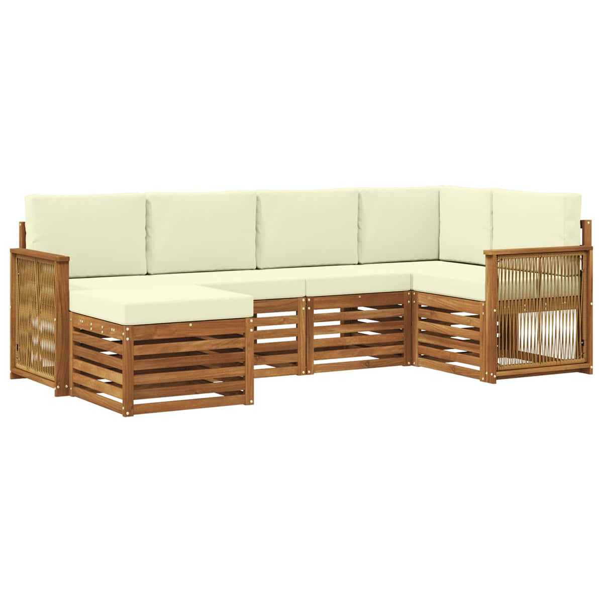 vidaXL Sofa-Sets 6 pcs Naturel Massief Acaciahout