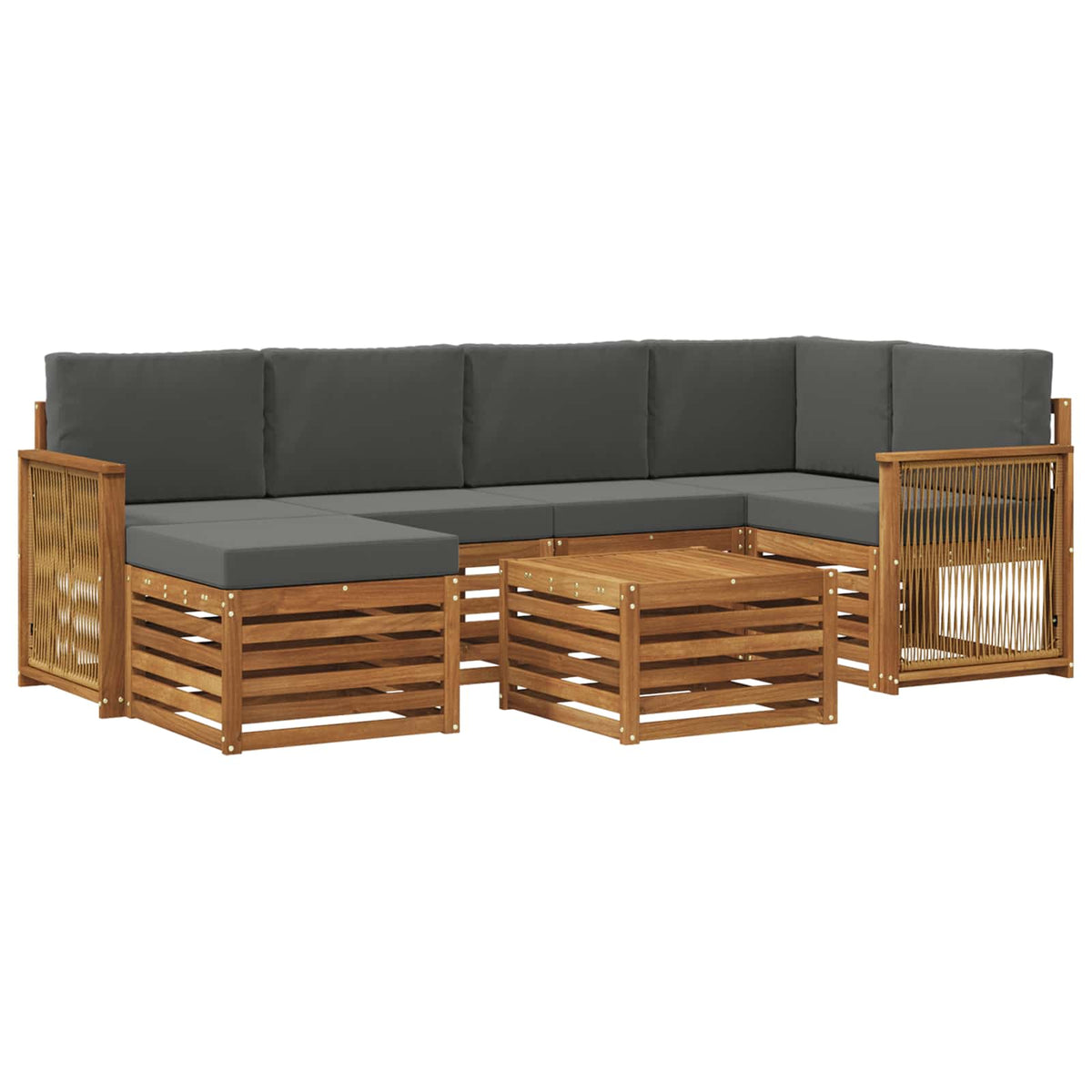 vidaXL Sofa-Sets Naturel Massief Acaciahout