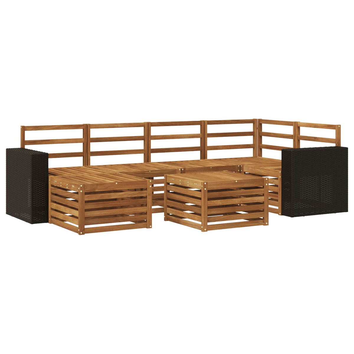 vidaXL Sofa-Sets Naturel Massief Acaciahout