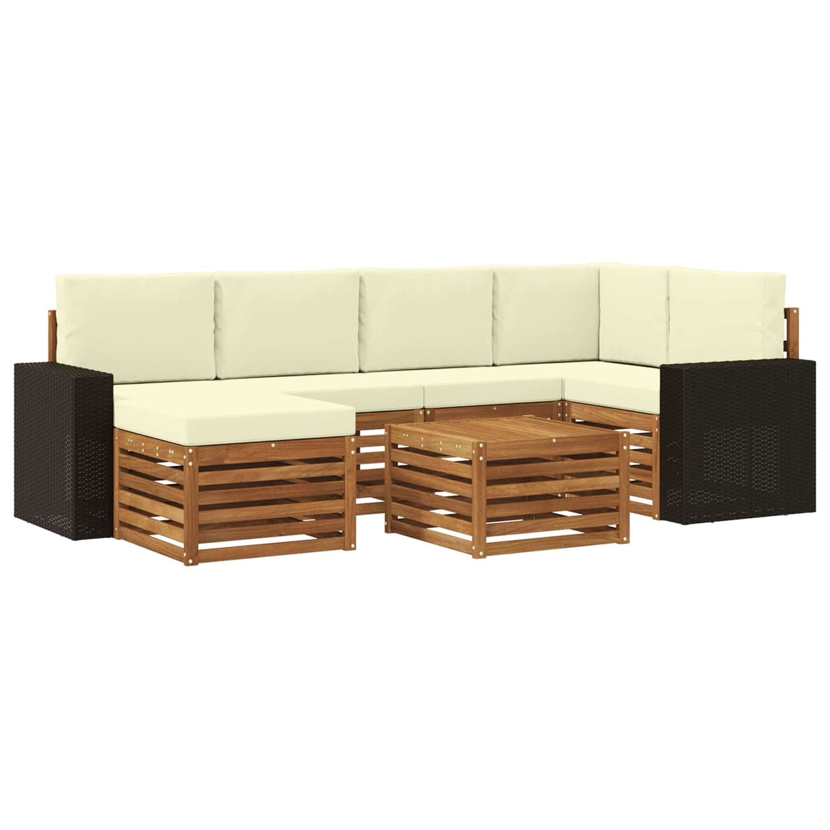 vidaXL Sofa-Sets Naturel Massief Acaciahout