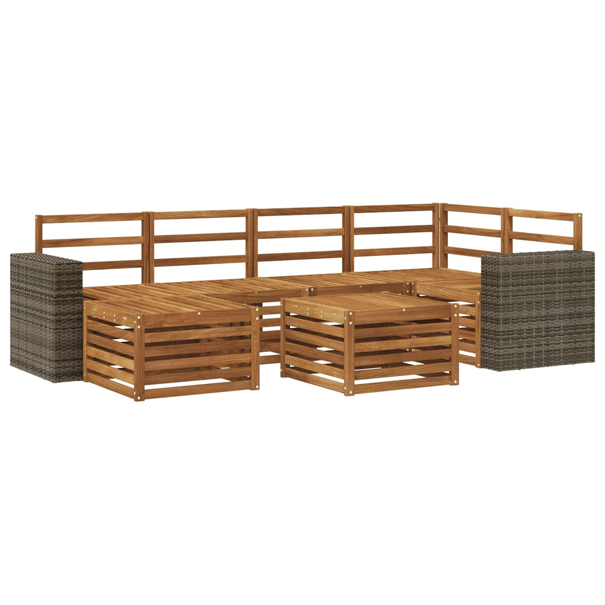 vidaXL Sofa-Sets Naturel Massief Acaciahout