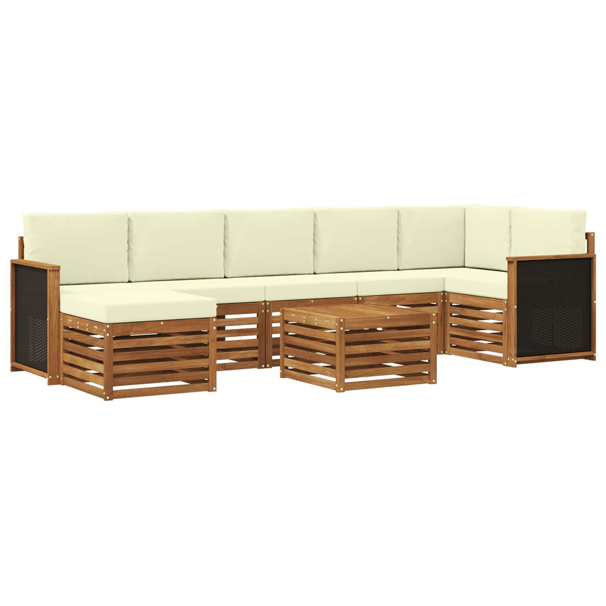 vidaXL Sofa-Sets 8 pcs Naturel Massief Acaciahout