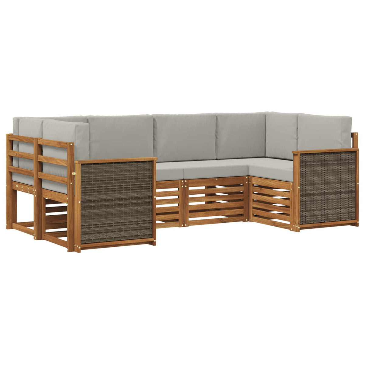 vidaXL Sofa-Sets 6 pcs Naturel Massief Acaciahout