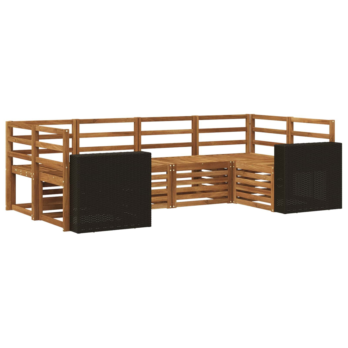 vidaXL Sofa-Sets 6 pcs Naturel Massief Acaciahout